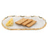 14" Glass Oval Edge Gold Leaf Platter
